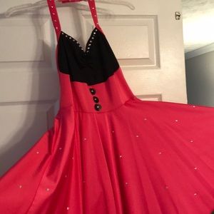 pink costume dress w/gloves